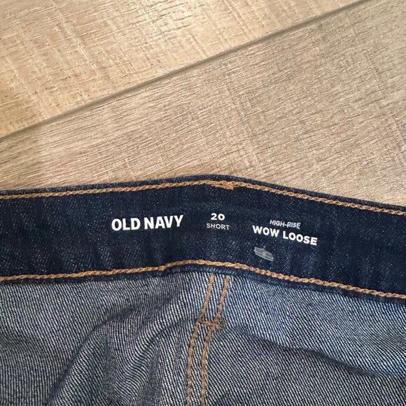 OLD NAVY WOMENS WOW LOOSE PANTS SIZE 20 SHORT NEW DARK WASH - Picture 8 of 10